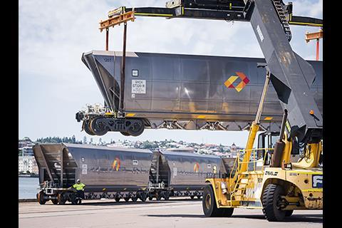 Aurizon has taken delivery of 96 hopper wagons.